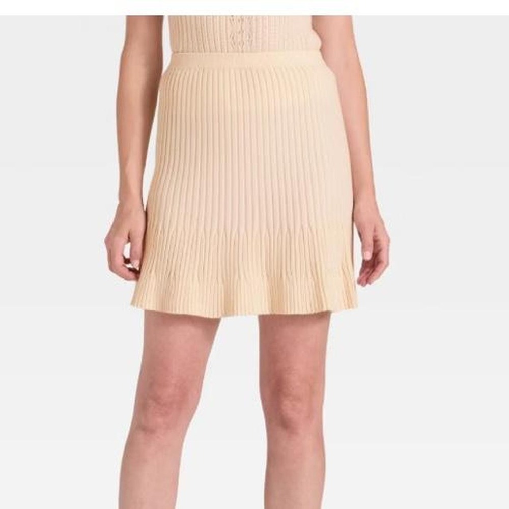 Universal Thread Women's Pointelle Mini Sweater Skirt